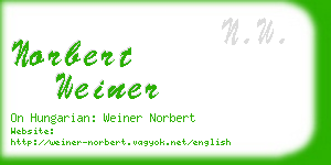 norbert weiner business card